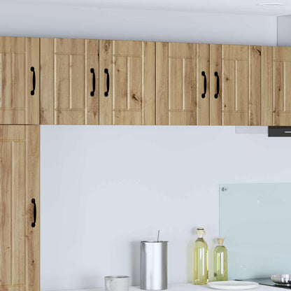 Armadi a pareti per cucina con porta 2 pcs Rovere artigianale