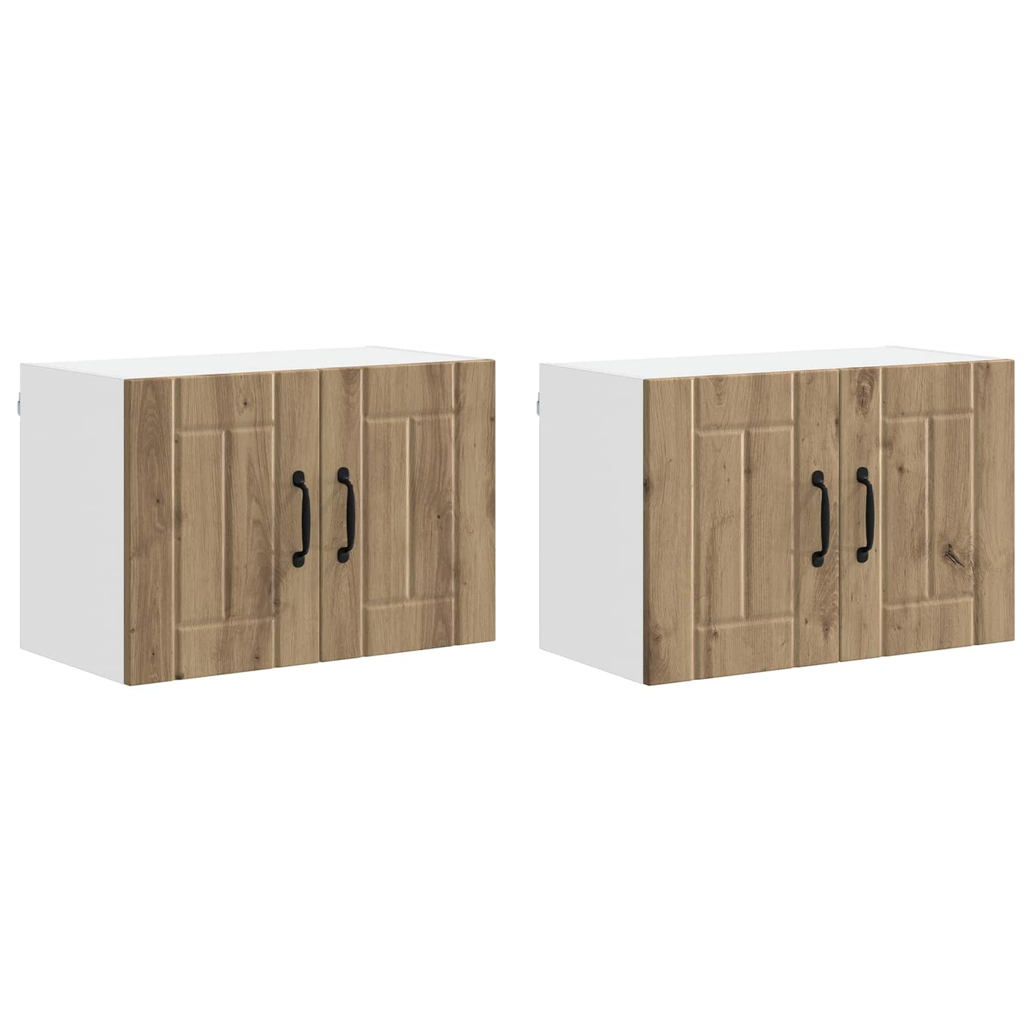 Armadi a pareti per cucina con porta 2 pcs Rovere artigianale