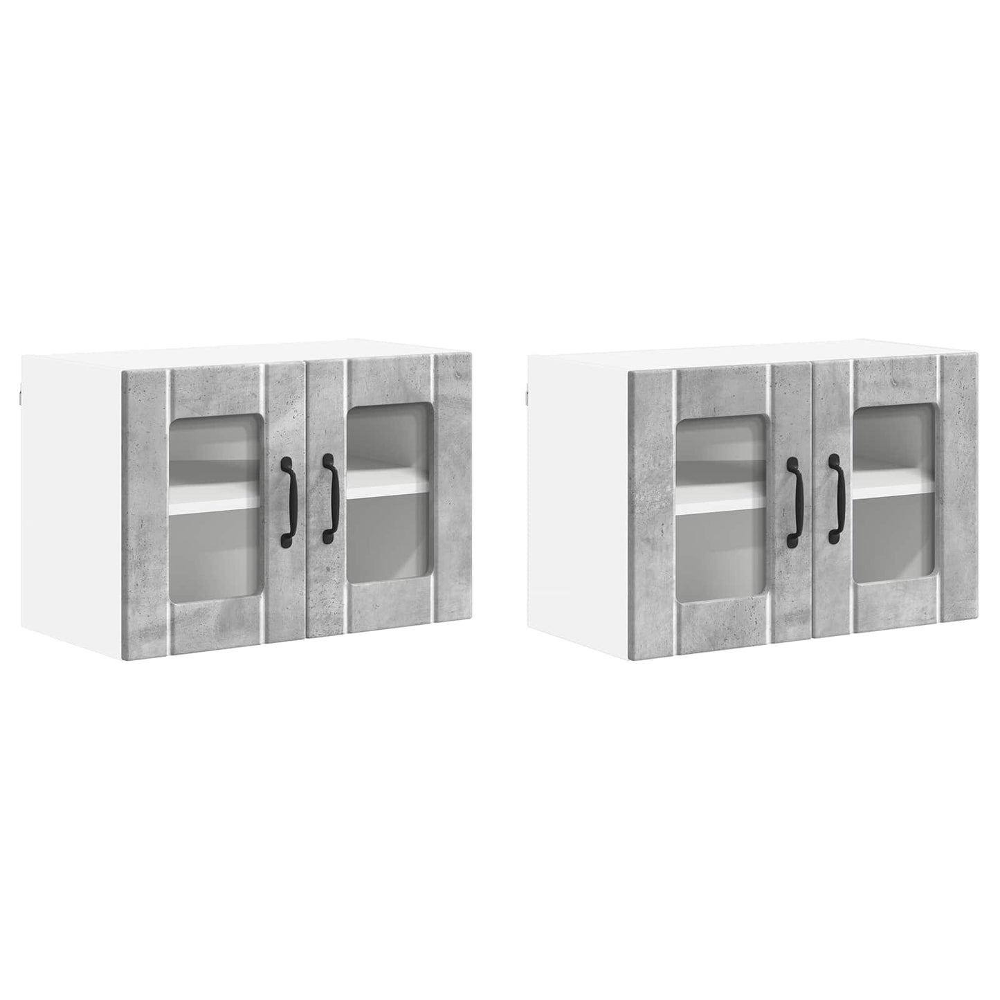 Mobile da cucina 2 pcs Grigio cemento 60 x 31 x 40 cm