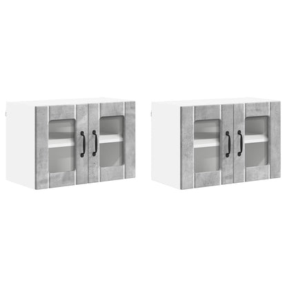 Mobile da cucina 2 pcs Grigio cemento 60 x 31 x 40 cm