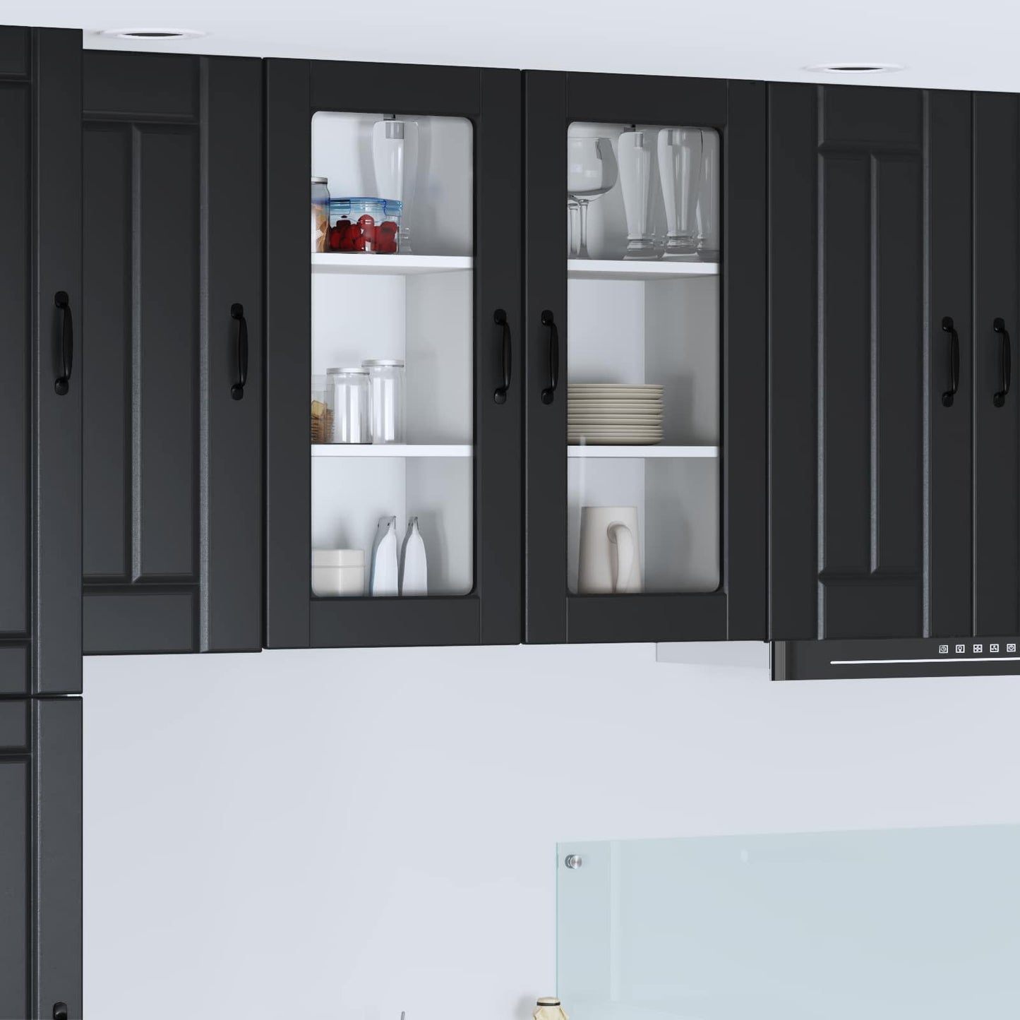 Mobile da cucina 2 pcs Nero 40 x 31 x 80 cm Legno multistrato