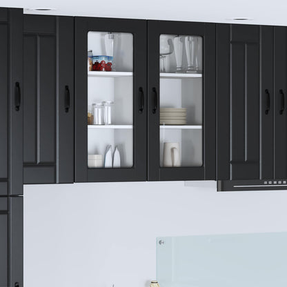 Mobile da cucina 2 pcs Nero 40 x 31 x 80 cm Legno multistrato