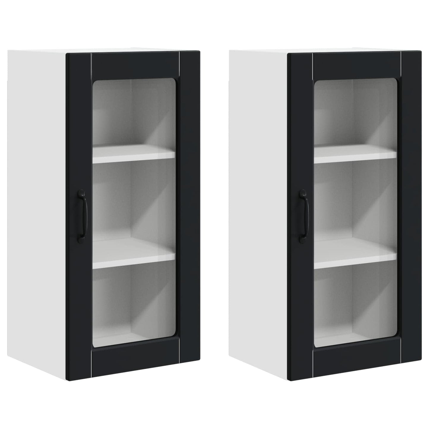 Mobile da cucina 2 pcs Nero 40 x 31 x 80 cm Legno multistrato