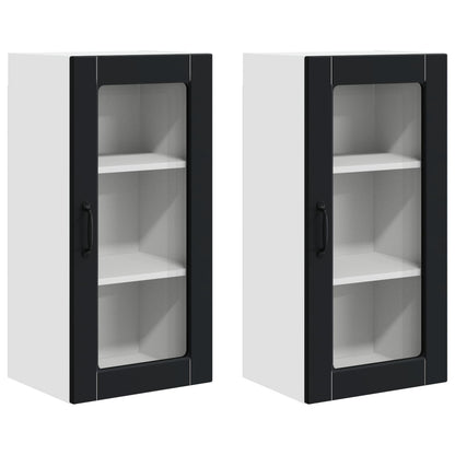 Mobile da cucina 2 pcs Nero 40 x 31 x 80 cm Legno multistrato