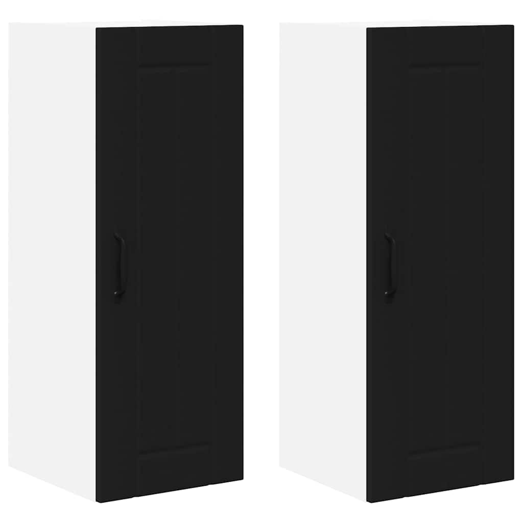 Mobile da cucina 2 pcs Nero 30 x 31 x 80 cm Legno multistrato