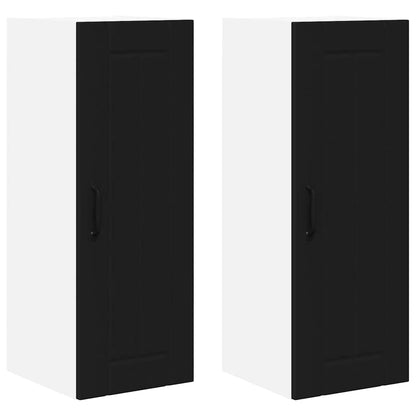 Mobile da cucina 2 pcs Nero 30 x 31 x 80 cm Legno multistrato
