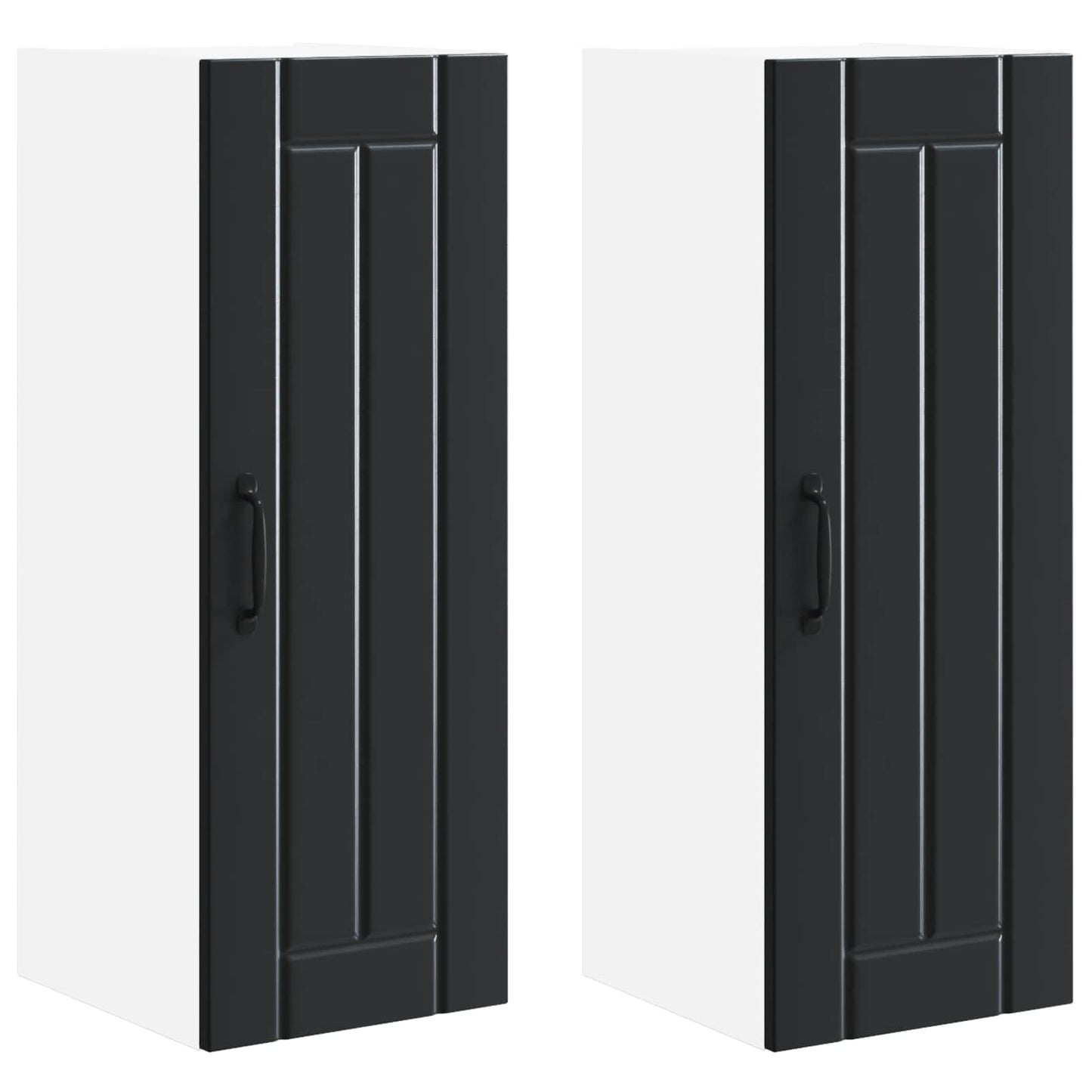 Mobile da cucina 2 pcs Nero 30 x 31 x 80 cm Legno multistrato