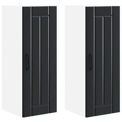 Mobile da cucina 2 pcs Nero 30 x 31 x 80 cm Legno multistrato