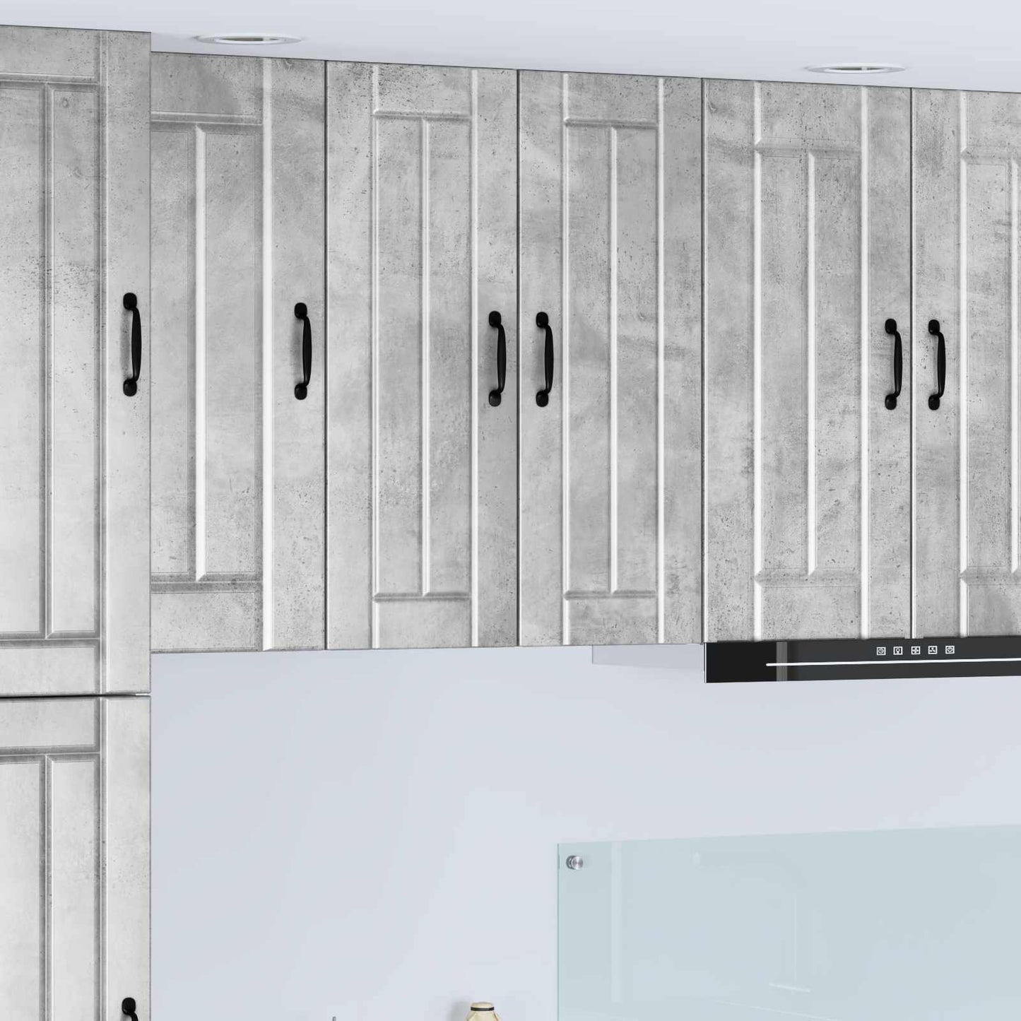 Mobile da cucina 2 pcs Grigio cemento 30 x 31 x 80 cm