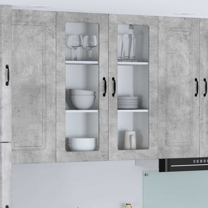 Pensile cucina con porta Grigio cemento 80 x 31 x 100 cm