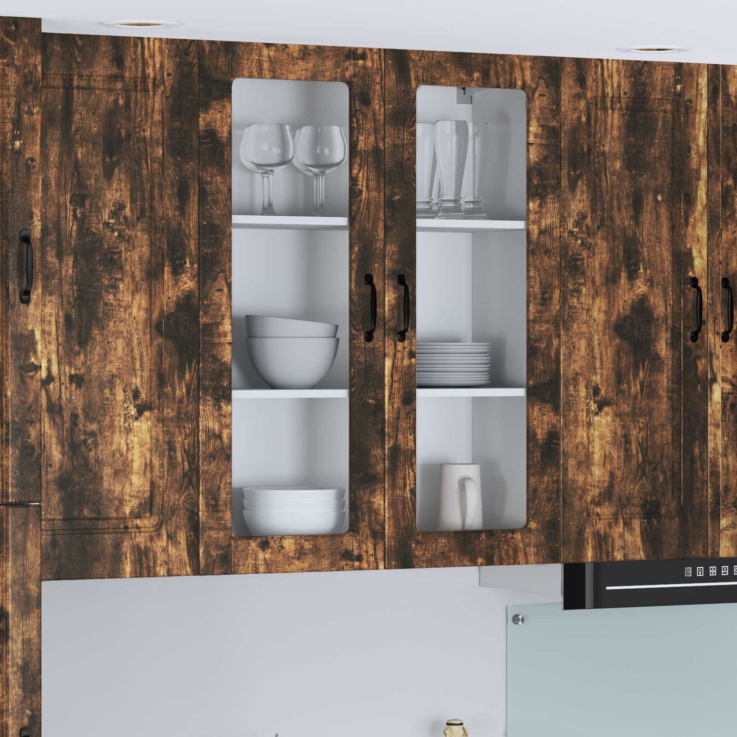 Pensile cucina Rovere fumÃ© 80 x 31 x 100 cm Legno multistrato