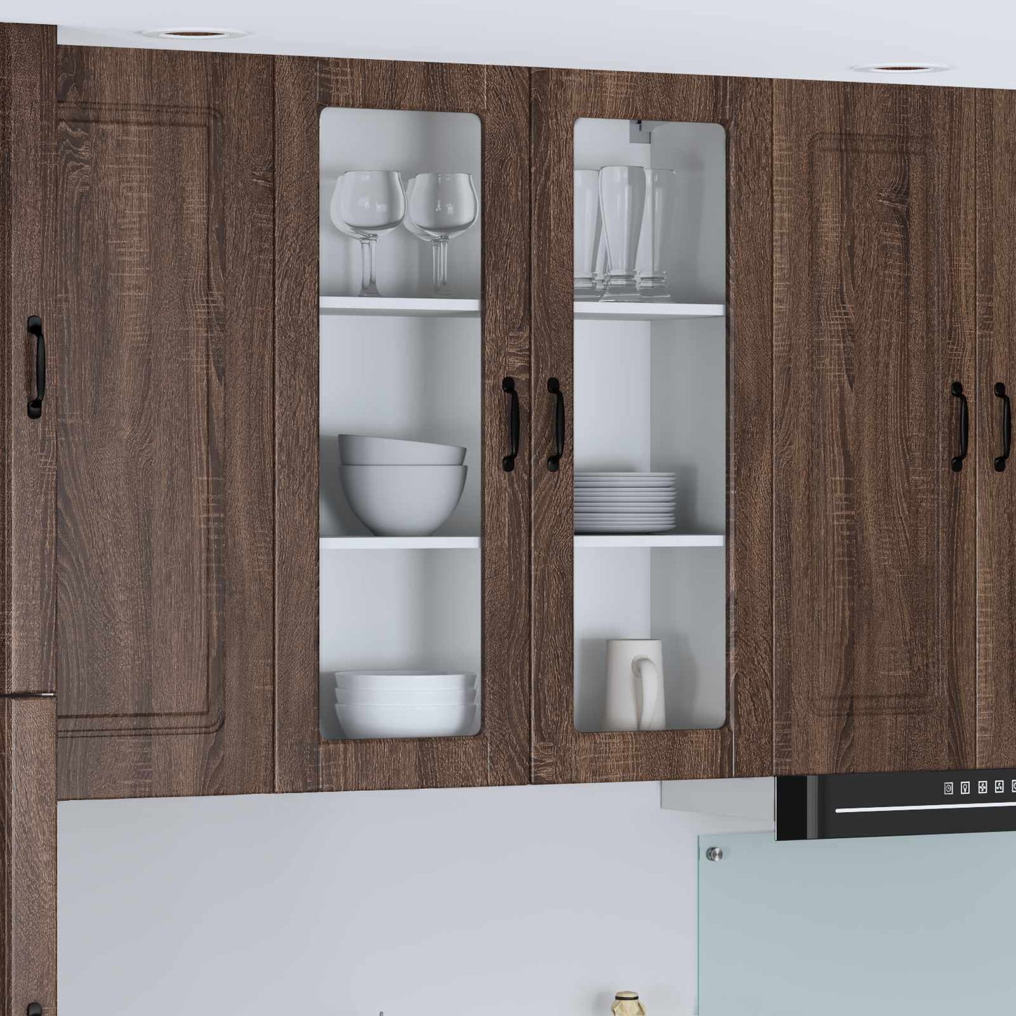 Pensile cucina con porta Rovere Marrone 80 x 31 x 100 cm