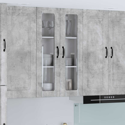 Pensile cucina con porta Grigio cemento 60 x 31 x 100 cm