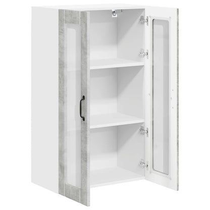 Pensile cucina con porta Grigio cemento 60 x 31 x 100 cm