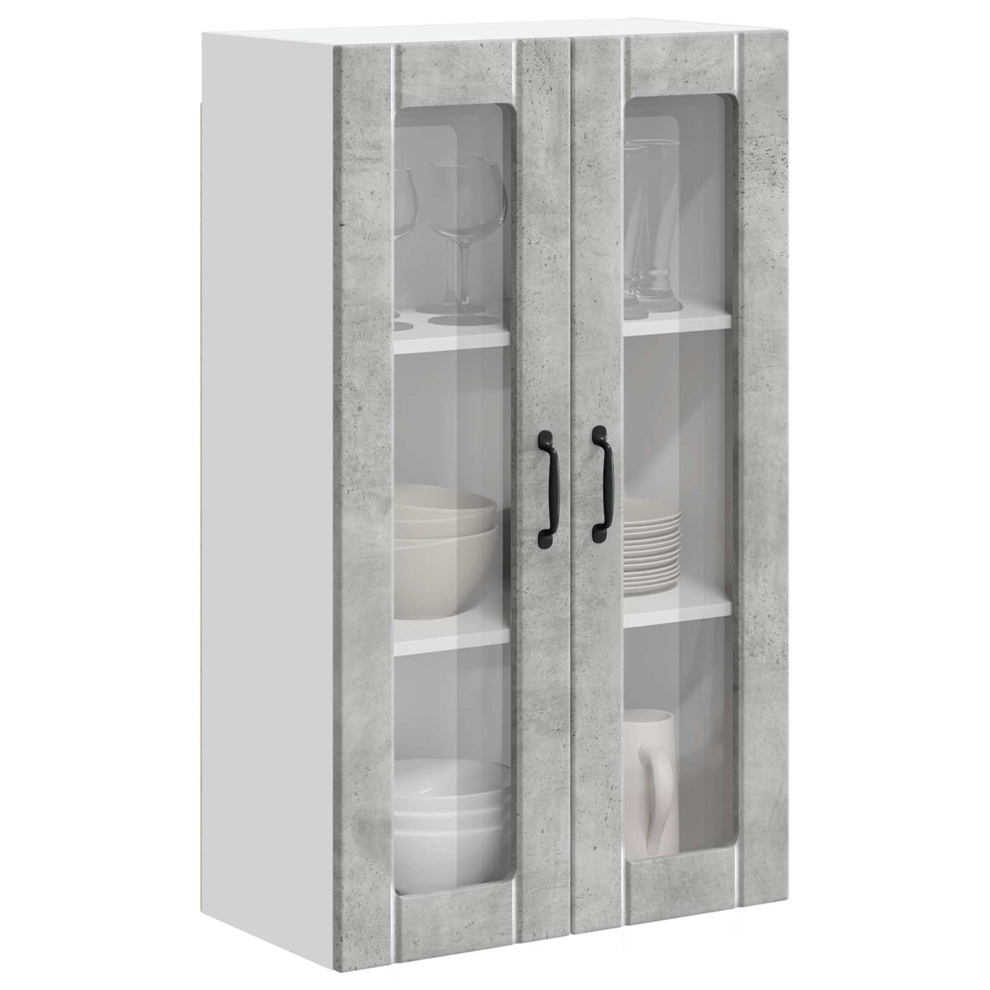 Pensile cucina con porta Grigio cemento 60 x 31 x 100 cm