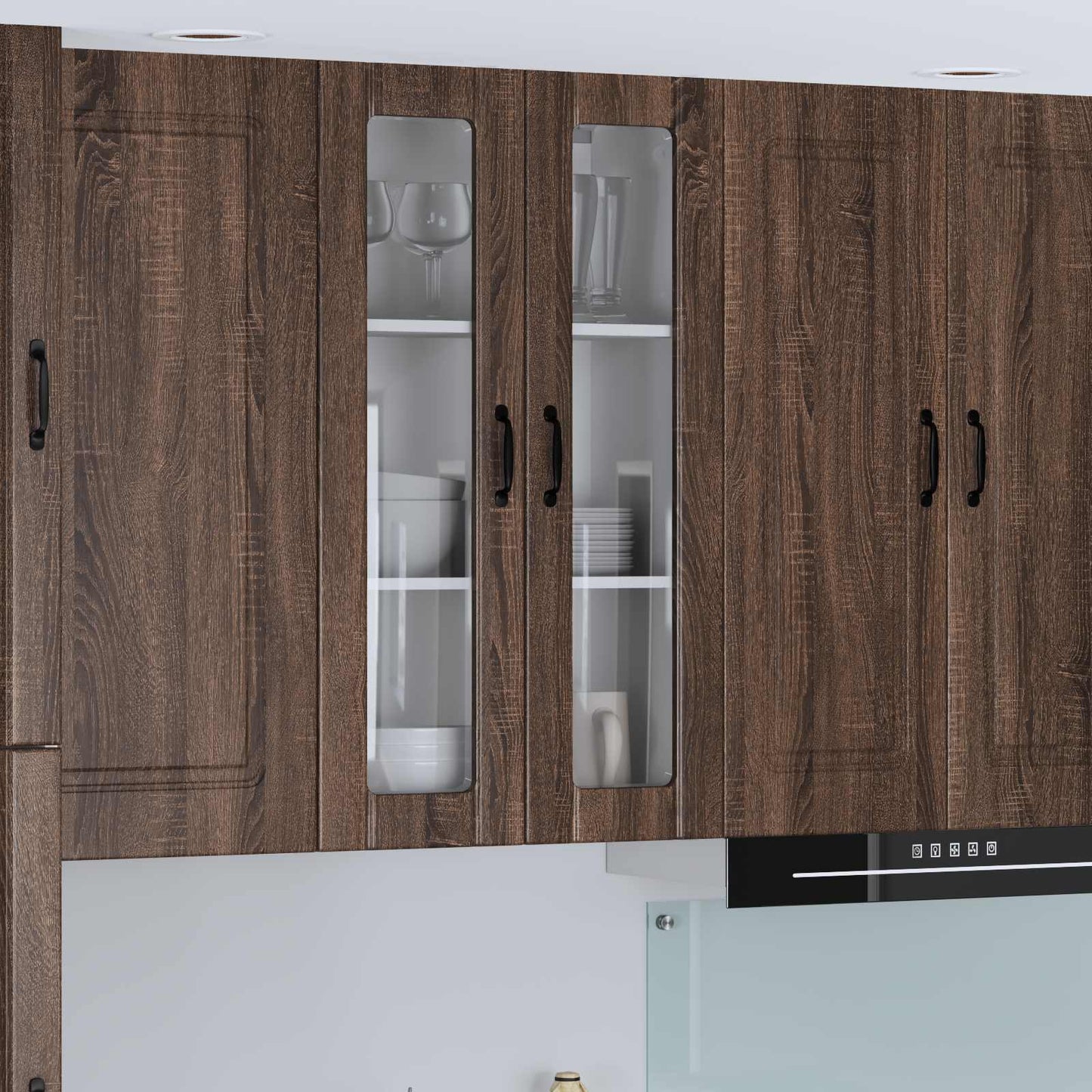 Pensile cucina con porta Rovere Marrone 60 x 31 x 100 cm