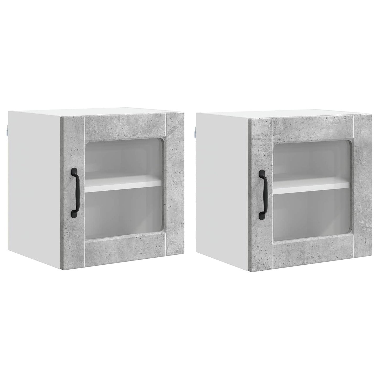 Mobile da cucina con porta 2 pcs Grigio cemento 40 x 31 x 40 cm
