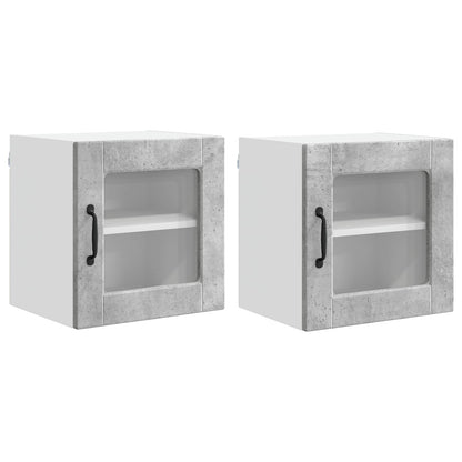 Mobile da cucina con porta 2 pcs Grigio cemento 40 x 31 x 40 cm