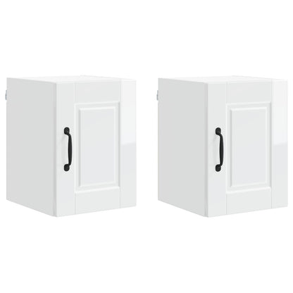 Mobile da cucina con porta 2 pcs Bianco Lucido 30 x 31 x 40 cm