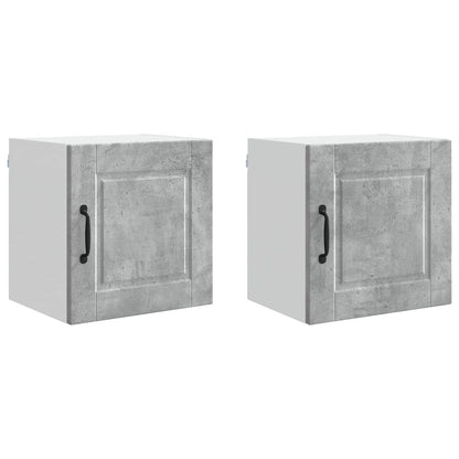 Mobile da cucina con porta 2 pcs Grigio cemento 40 x 31 x 40 cm