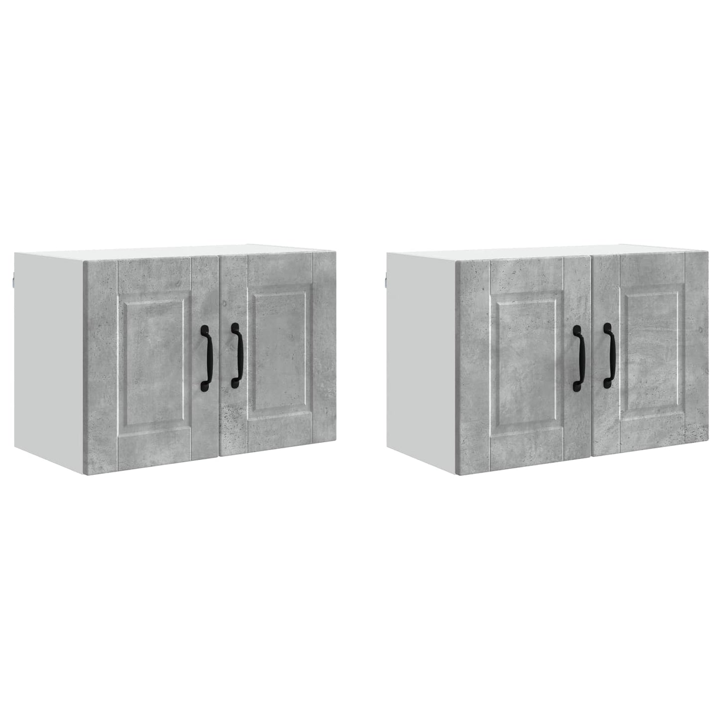Mobile da cucina con porta 2 pcs Grigio cemento 60 x 31 x 40 cm