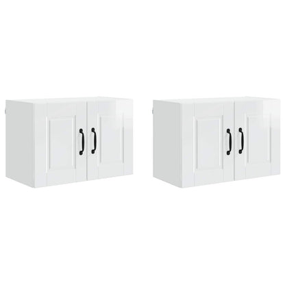 Mobile da cucina con porta 2 pcs Bianco Lucido 60 x 31 x 40 cm