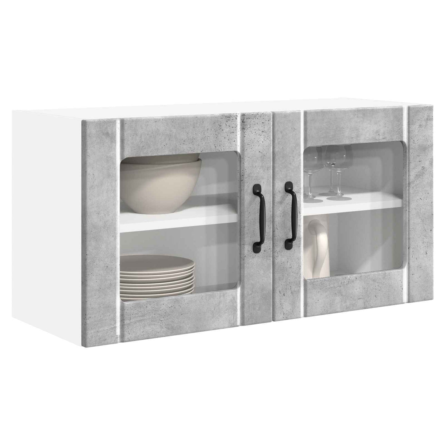 Mobile da cucina con lo scaffale Grigio cemento 80 x 31 x 40 cm