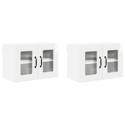 Mobile da cucina con porta 2 pcs Bianco Lucido 60 x 31 x 40 cm