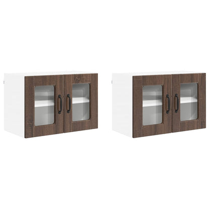 Mobile da cucina con porta 2 pcs Rovere Marrone 60 x 31 x 40 cm