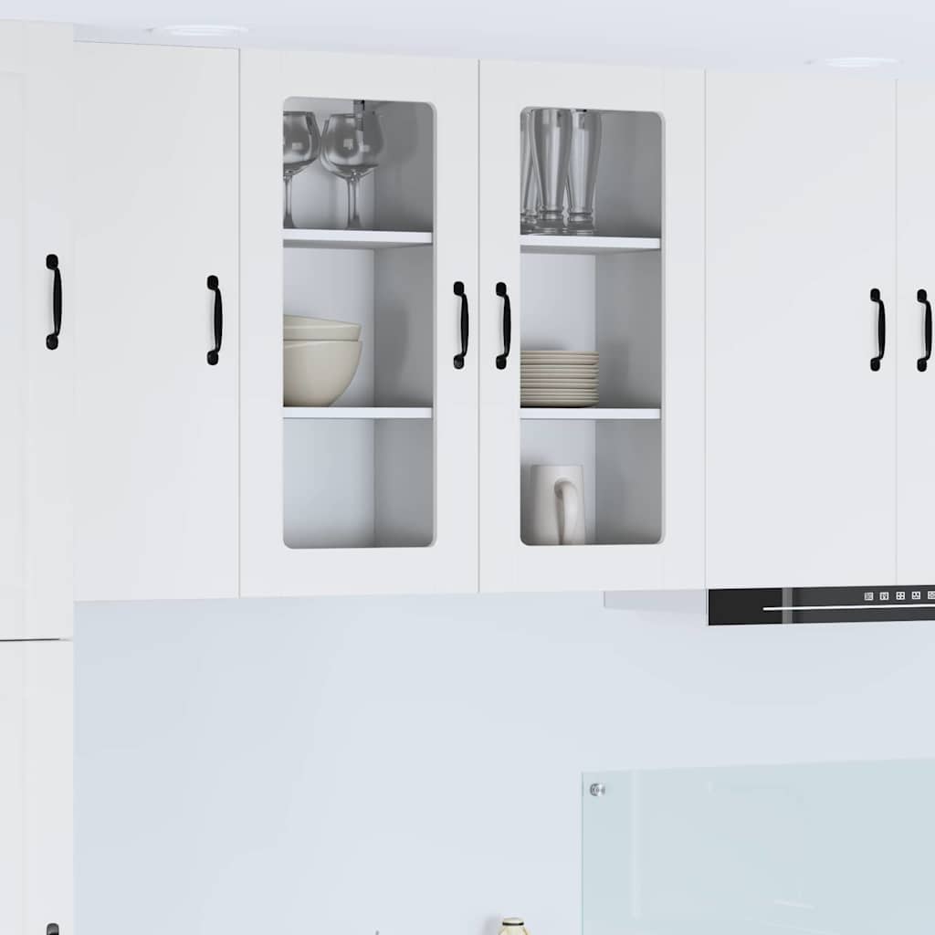 Mobile da cucina 2 pcs Bianco 40 x 31 x 80 cm Legno multistrato