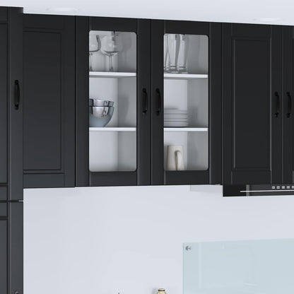 Mobile da cucina 2 pcs Nero 40 x 31 x 80 cm Legno multistrato