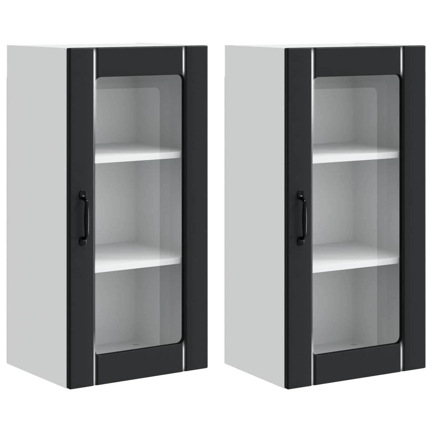 Mobile da cucina 2 pcs Nero 40 x 31 x 80 cm Legno multistrato