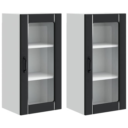 Mobile da cucina 2 pcs Nero 40 x 31 x 80 cm Legno multistrato