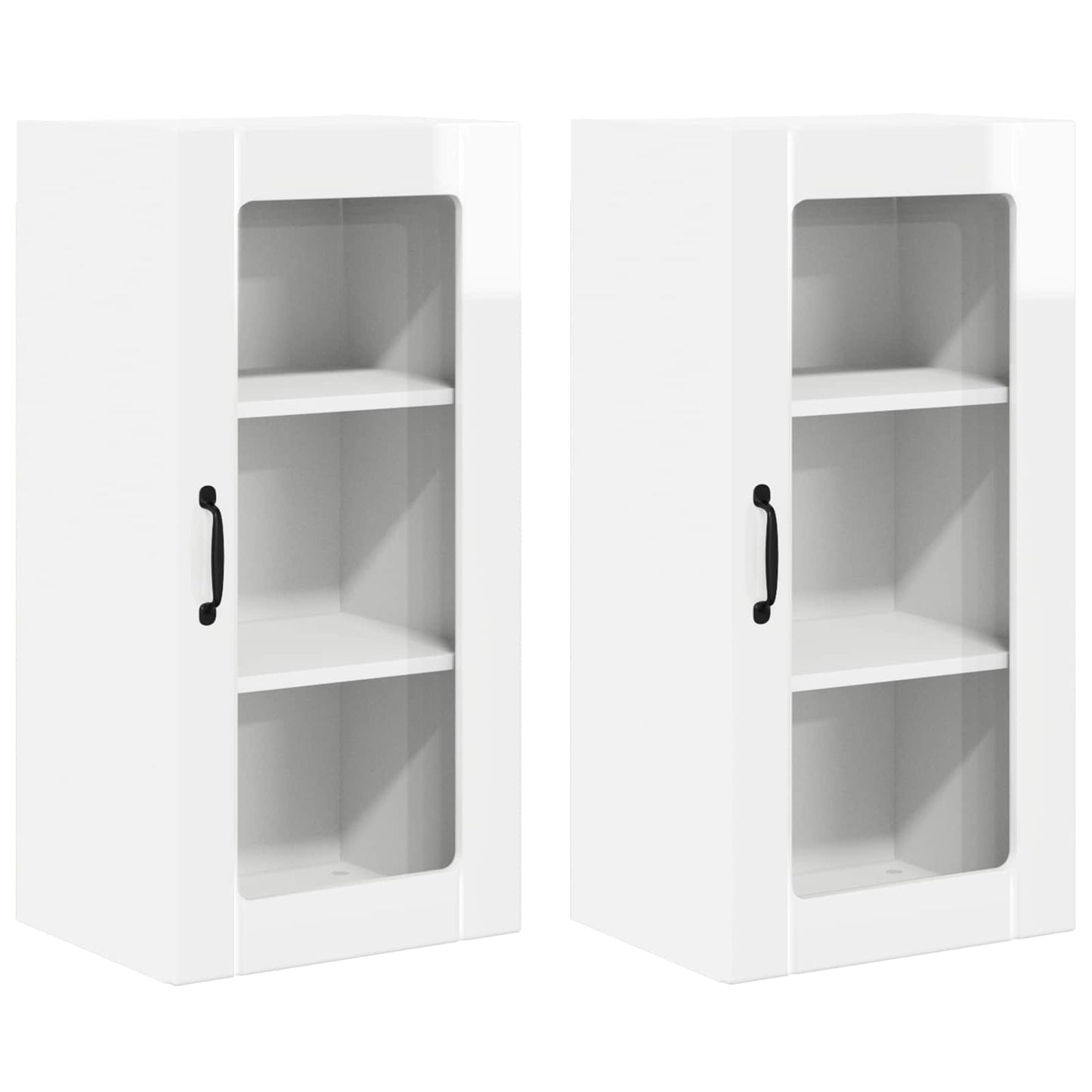 Mobile da cucina con porta 2 pcs Bianco Lucido 40 x 31 x 80 cm