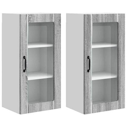 Mobile da cucina con porta 2 pcs Grigio Sonoma 40 x 31 x 80 cm