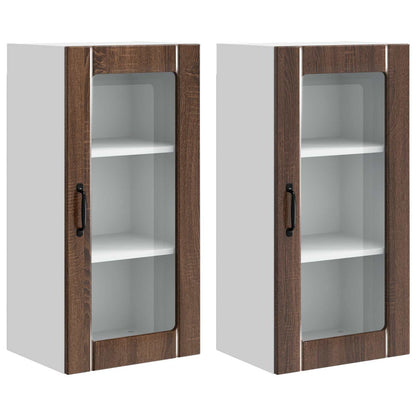 Mobile da cucina con porta 2 pcs Rovere Marrone 40 x 31 x 80 cm