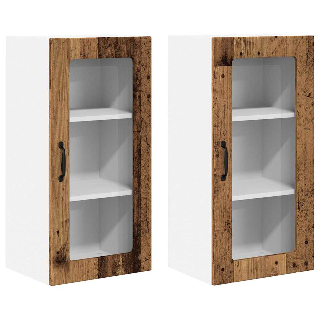 Mobile da cucina con porta 2 pcs Legno vecchio 40 x 31 x 80 cm