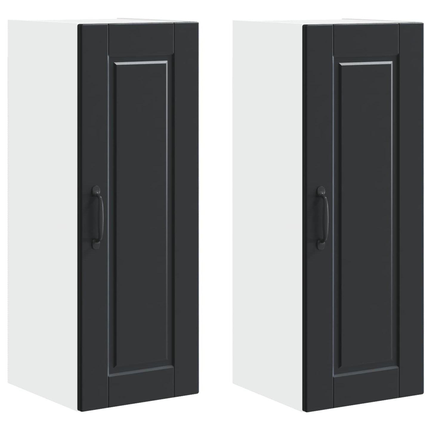 Mobile da cucina 2 pcs Nero 30 x 31 x 80 cm Legno multistrato