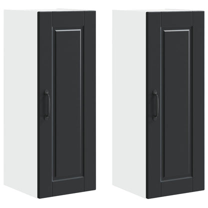 Mobile da cucina 2 pcs Nero 30 x 31 x 80 cm Legno multistrato