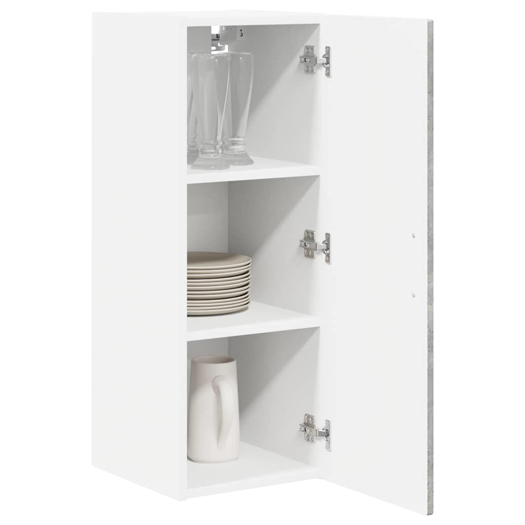 Mobile da cucina con porta 2 pcs Grigio cemento 30 x 31 x 80 cm