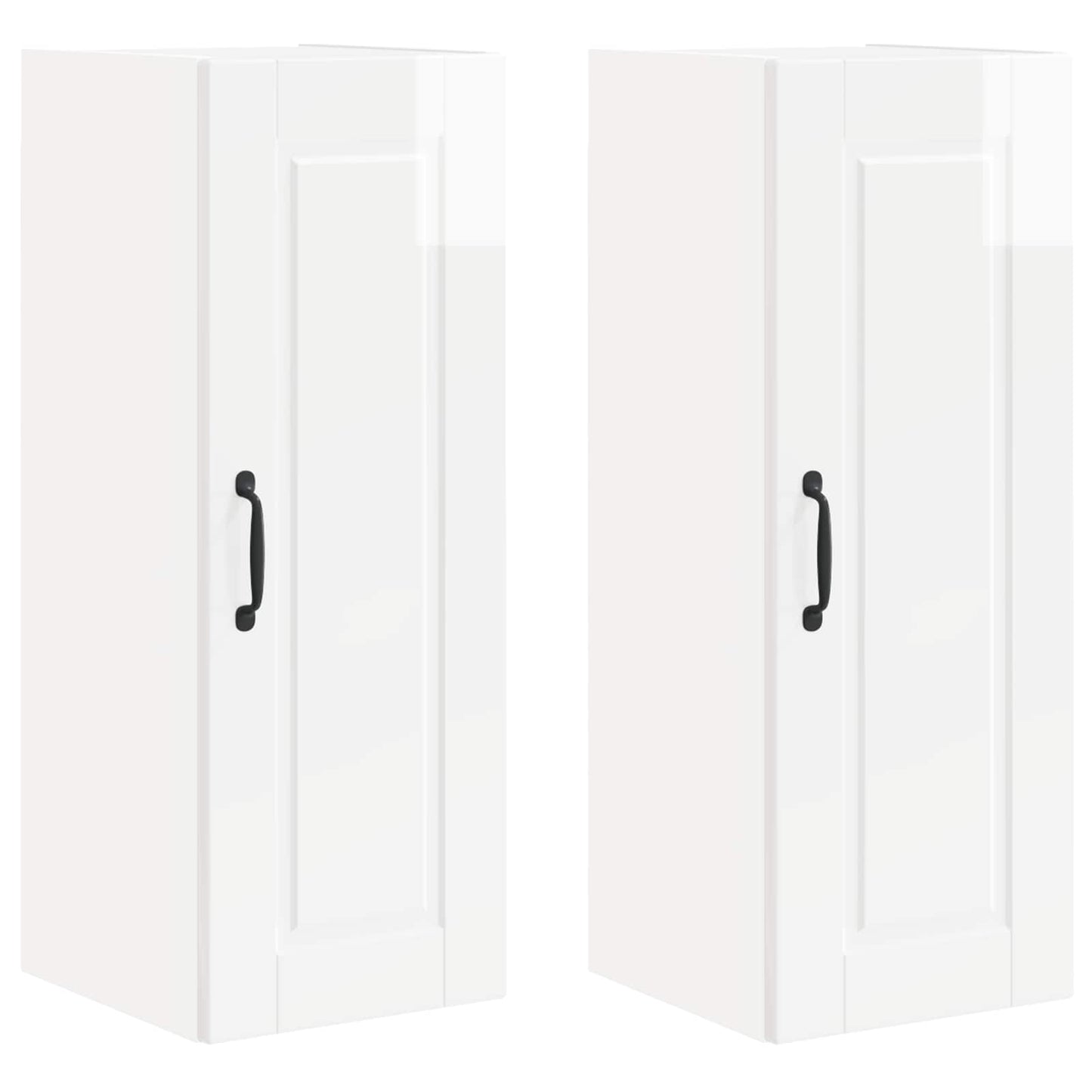 Mobile da cucina con porta 2 pcs Bianco Lucido 30 x 31 x 80 cm