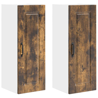 Mobile da cucina con porta 2 pcs Rovere fumÃ© 30 x 31 x 80 cm