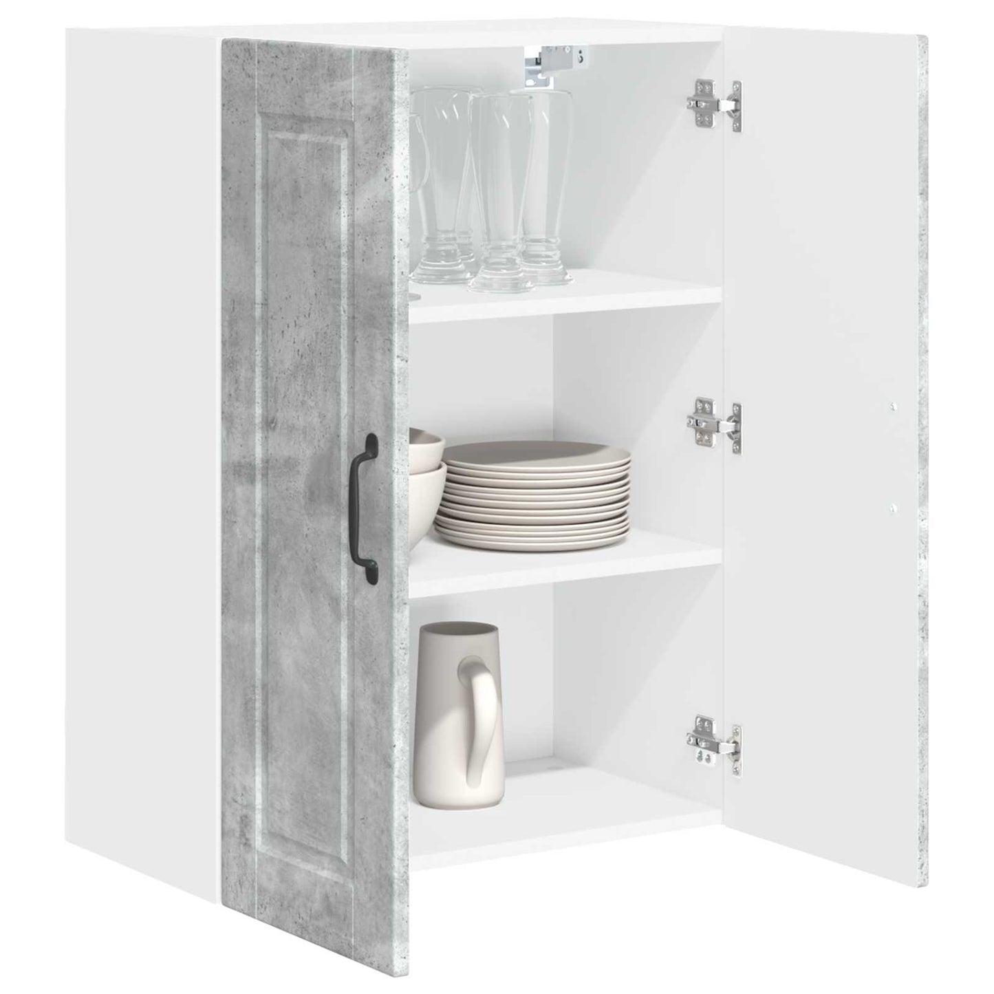 Mobile da cucina con lo scaffale Grigio cemento 60 x 31 x 80 cm