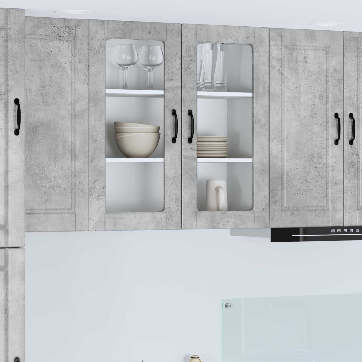 Mobile da cucina con lo scaffale Grigio cemento 80 x 31 x 80 cm