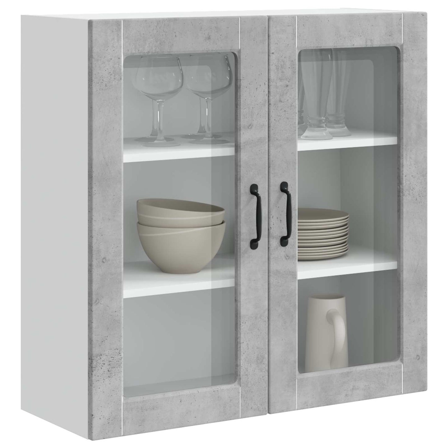 Mobile da cucina con lo scaffale Grigio cemento 80 x 31 x 80 cm