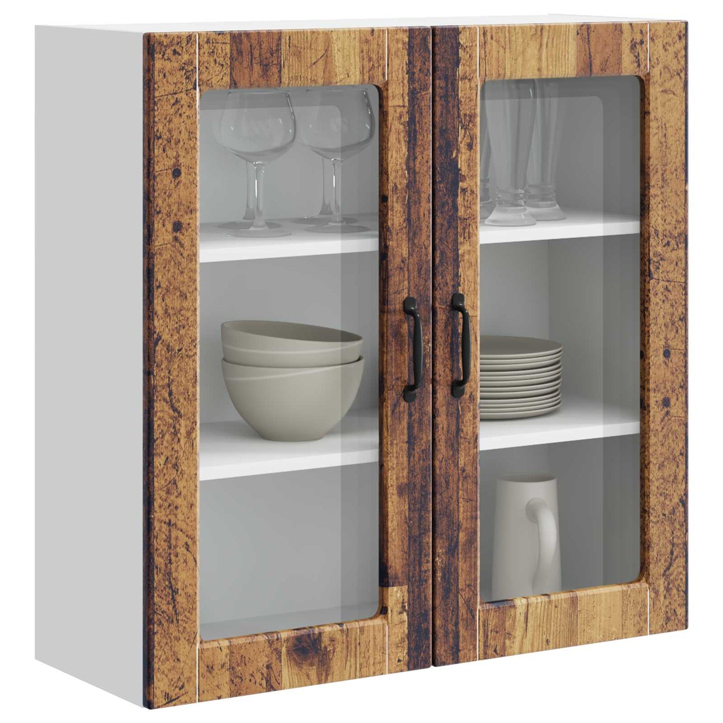 Mobile da cucina con lo scaffale Legno vecchio 80 x 31 x 80 cm