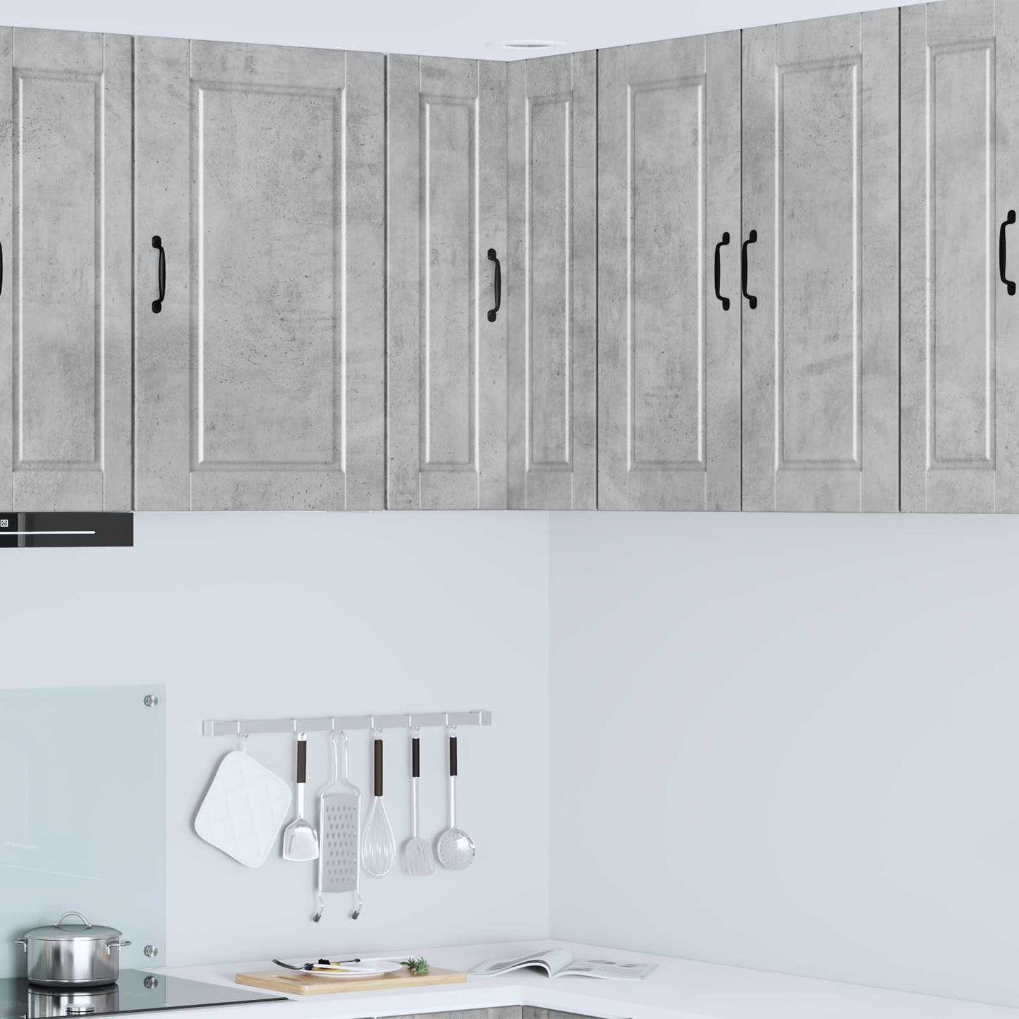 Mobile da cucina con lo scaffale Grigio cemento 57 x 57 x 80 cm