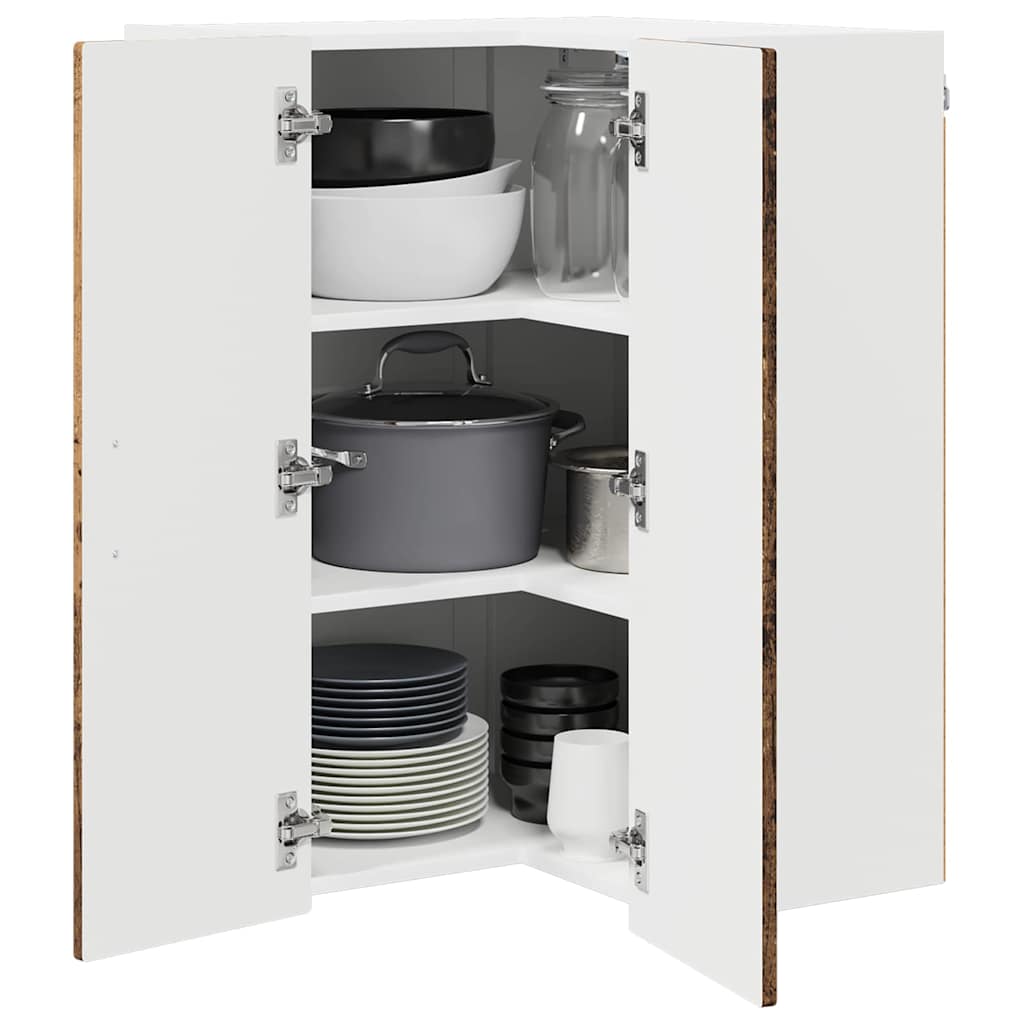 Mobile da cucina con lo scaffale Legno vecchio 57 x 57 x 80 cm
