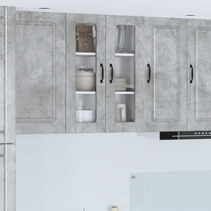 Mobile da cucina con lo scaffale Grigio cemento 60 x 31 x 80 cm