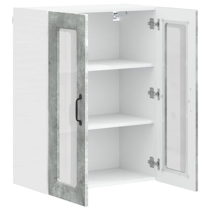 Mobile da cucina con lo scaffale Grigio cemento 60 x 31 x 80 cm